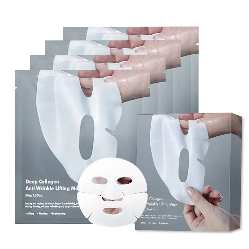 4Pcs Collagen Mask, Deep Moisturizing Mask, Night Moisturizing Mask, Lock Moisture and Moisturize the Skin Gifts for Girls